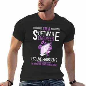 Ik ben een SOFTWARE-ENGINEER, SOFTWARE-ENGINEER T-shirt effen anime kleding grappige kleding voor mannen R4hj #