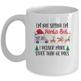 Ik zeg geen kerstman, maar ik leveren meer dingen dan hij Coffee Mug Ceramic Cups Creative Cup Cute Mokken Gepersonaliseerde geschenken 240418