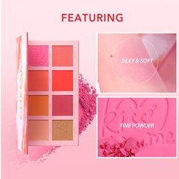 Imagic 8-kleuren/set blush poederpigment oranje perzik roze wang professional gemakkelijk te dragen natuurlijke gezichtsmake-up Koreaanse comsletics