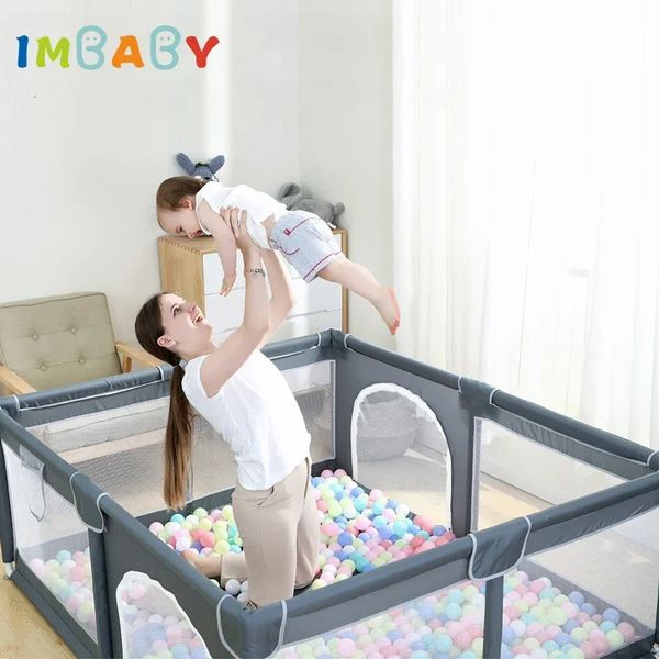IMBABY 150X180CM Baby Playground Double Doors Playpen Indoor Enfants S Balls Pool Fence Safety Barrier Parcs pour 231221