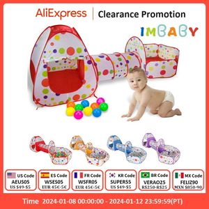 IMBABY parc pour bébé pliable 3 en 1 tunnel pour bébé jouet tente bébé balles piscine enfants intérieur rampant maison de jeu maison pour enfants tente 240113