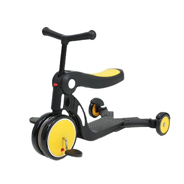 IMBABY enfants Scooter Tricycle infantile 5 en 1 Balance vélo balade sur jouets pliable intérieur et extérieur enfants vélo peut ajouter Putter