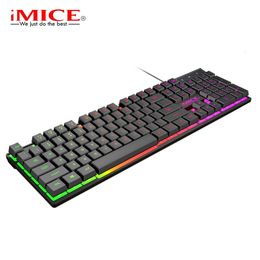 IMICE AK600 Clavier câblé USB Computer Game Machine Suspension Manipulator ThreeColor Backlit adapté à PC ordinateur portable 240419