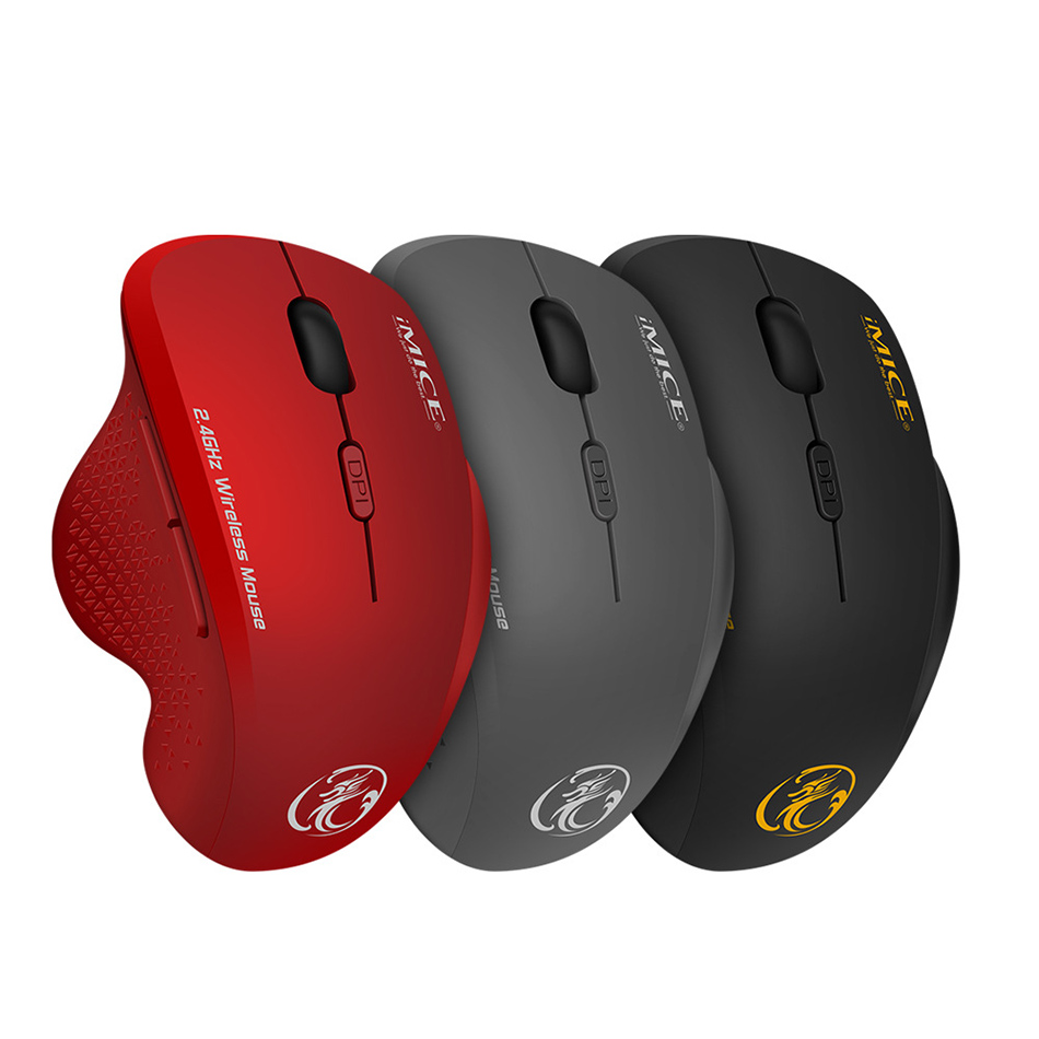 IMice Mouse Wireless Mouse da gioco ergonomico per computer Gamer Mouse ottico per PC con ricevitore USB 2.4Ghz 1600 DPI per laptop G6