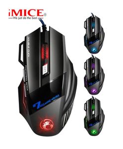 IMICE X7 Professional Wired Gaming Mouse 7 Button 5500 DPI LED Optische USB Computer Mouse Gamer Mice X74011025