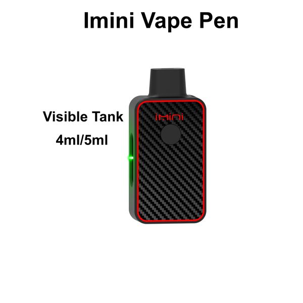 IMINI 4 ml 5 ml de precalentamiento de cartucho de vape tanque de vape vacío hojaldre bañera de calefacción recargable vaporizador desechable