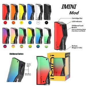 Imini Mod Type C USB Passthrough Verwarm batterij 500mAh met displayverpakking Variabele spanning 510 draad Vape-batterij voor verstuivers Cartridges E-Zigaretten