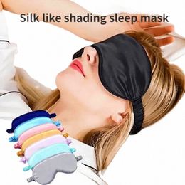 Patch pour les yeux en soie imité Ombrage Masque pour les yeux de sommeil Patch pour les yeux Voyage Relax Cover Eyeshade Santé Slee Shield Outils de soins oculaires p0Rx #