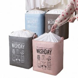 Imitati Lin Quilt Storage Sac à cordon de grande capacité Panier de rangement pour vêtements Multifonctionnel Cordon de serrage Poche à linge Y7xb #