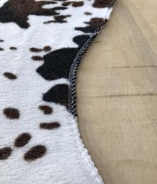 Imitación de cuero de vaca de forma cebra patrón de planta alfombra de dormitorio alfombra de la sala de estar alfombra de sofá látex anti -slip inferior 75110cm4743759