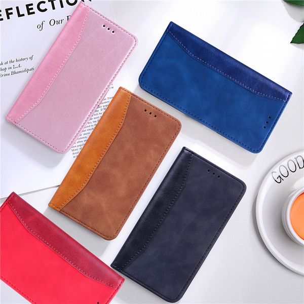 Étuis de téléphone en cuir de vachette imitation pour Samsung A10 A20 A30 A50 A70 A51 A71 S8 S9 S10 Plus S20FE Note 9 10 20 Pro Cover