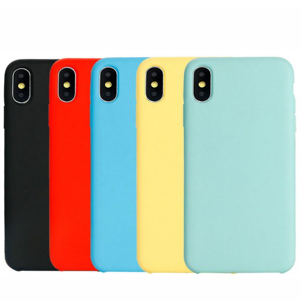 Coque de téléphone en Silicone liquide Imitation, étui arrière en TPU souple pour iPhone XS Max XR X 8 7 6S Plus