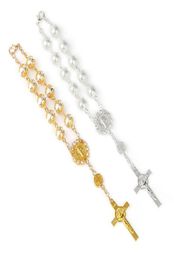 Perles d'imitation chapelet catholique Crucifix pendentifs Bracelet cadeaux de baptême Souvenir de baptême entier rapide 6639463