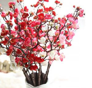Imitation branches de pruniers et pêchers fausses fleurs en soie décoration hakka fleur hall meuble TV décoration fleurs courrier gratuit
