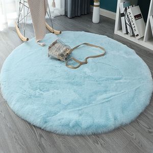 Imitation lapin en fourrure tapis moelleux de chambre à coucher moderne