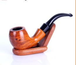 Imitatie Solid Wood Pipe Hars Pipe Acrylic Bend Handvat Smoking Pipe