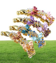 Imixlot girl banana clip cristal ringestone papillon Barrettes Hairpins Hair Clips Women Hair Accessories5439911