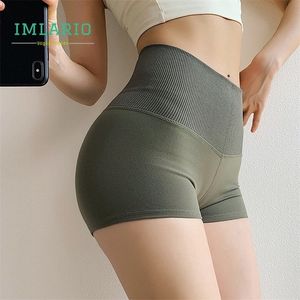 IMLARIO High Taille Gym Shorts Leggings rekken dames sport fitness shorts running kleding sexy gluteus gym workout panty's T200412