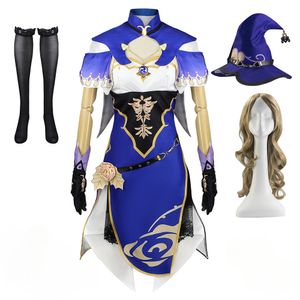 Impact Genshin Cos Rose Witch Lisa Game Suit Girl Cospaly Animation Costume Paly Tume