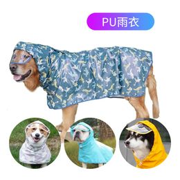 Imperméable imperméable pour gros chien vêtements imperméables pour animaux de compagnie pour chiens de taille moyenne Golden Retriever Pitbull manteaux de pluie mascotas vêtements 240307