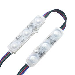 Import Chip RGB SMD 5050 3 LED Ultrasone Injectie Lens LED Module 12V Waterdichte IP68 LED String Fita touw Tape