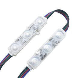 Import chip RGB SMD 5050 3 LED Ultrasone injectie Lens LED -module 12V Waterdichte IP68 LED -string Fita touwtape202N