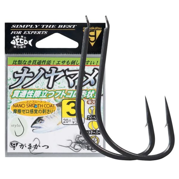 Importé du Japon Gamakatsu 68229 bandes minces Crochet de pêche à la carpe Pénétration à haute résistance à haute résistance