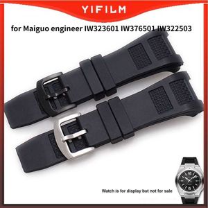 Le bracelet de montre en silicone importé pour hommes convient au bracelet de montre American Engineer IW323601 IW376501 IW322503