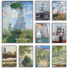 Impressionnisme Artiste Claude Monet Résumé Affiches rétro Affiches PEINTURE ET IMPRESS