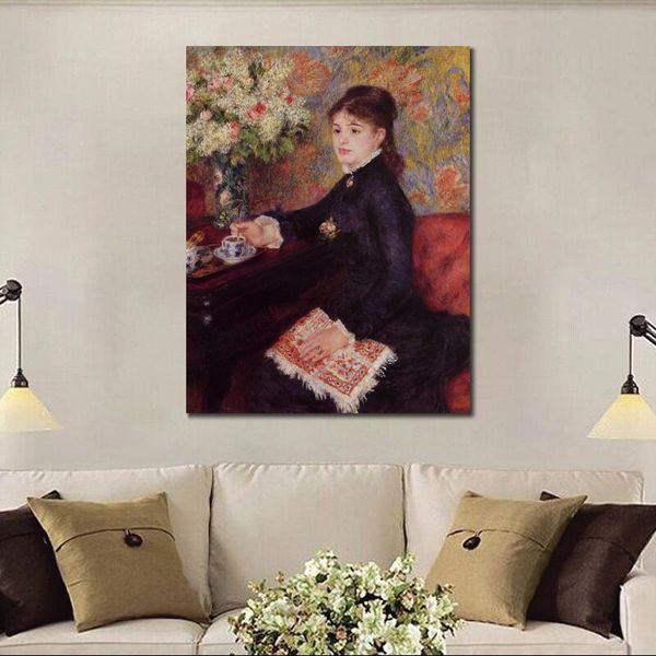 Impressionniste Toile Art La Coupe de Chocolat Pierre Auguste Renoir Peinture Faite À La Main Moderne Paysages Hôtels Chambre Décor