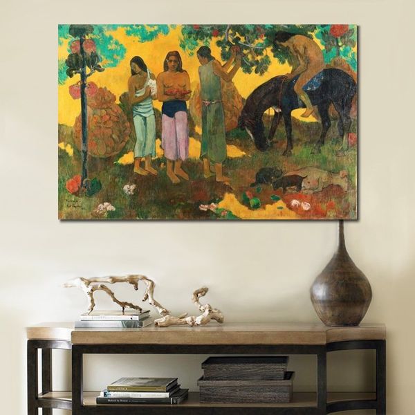 Lienzo de paisaje impresionista, arte Rupe Rupe 1899, recolección de frutas, pinturas de Paul Gauguin hechas a mano, decoración del hogar de alta calidad
