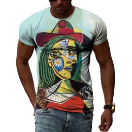 Master impressionniste Picasso Classic Oil Painting 3D HD PRINT MEN ET FEMMES ART ART TOST CHARME COUPE COUPE COUP ROND TOPT