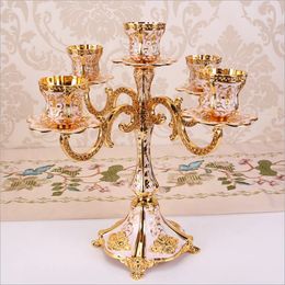 IMUWEN bougeoirs en métal Design chandelier de luxe support de table centres de table de mariage candélabre pour la décoration intérieure candélabre 240103
