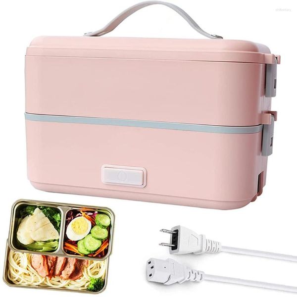 En 1 boîte à lunch double couche conteneur alimentaire isolation thermique électrique portable vaisselle cuiseurs à riz bento