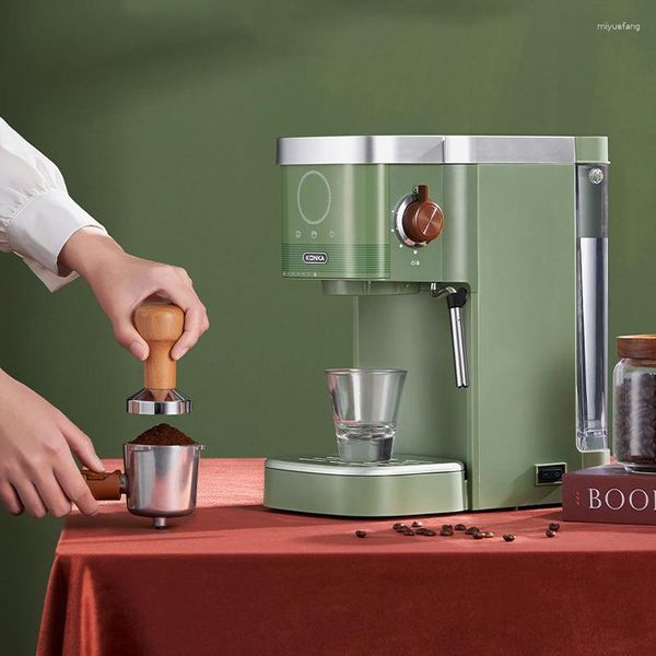 Cafetera Espresso en 1, Cafetera de 20 bares, Cafetera exprés con burbujas de leche delicadas automáticas verdes