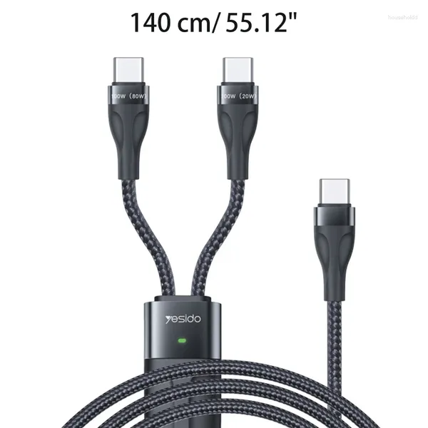 Câble USB C à charge rapide en 1, cordon de synchronisation de données de Type C pour téléphone, connecteur de tablette