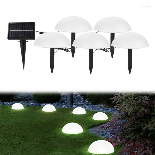 Dans 1 demi-boule LED lumière extérieure solaire lumières étanches lampe de décoration de jardin pour la pelouse de la cour de la rue