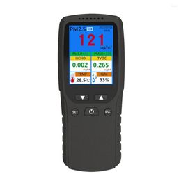 In 1 pm2.5/pm1.0/pm10/hcho/tvoc/aqi/temperatuur/vochtigheid Detector LCD -kleurweergave Huistemperatuur en vochtdetectie