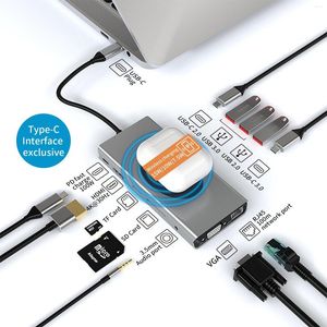 En 1 base de expansión tipo C, concentrador Usb, carga inalámbrica multifunción, puertos para portátiles, adaptador Vers