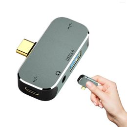 En 1 USB C Hub Adaptador HDM-I Dongle de aluminio con salida 4K 3.0 2.0 puertos Extensor compatible con HDM-I