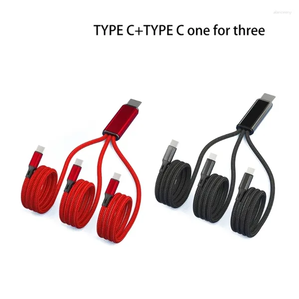 En 1 USB C vers Multi 3 types cordon de chargeur 5V 2A câble de charge rapide pour téléphones mobiles