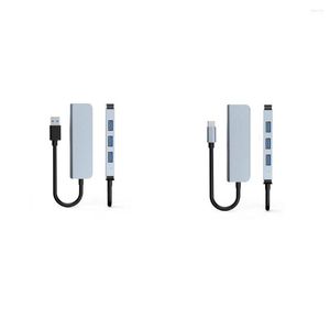 Dispositivo adaptador de concentrador USB en 1, convertidor de estación de acoplamiento de alta velocidad de tamaño pequeño, accesorio de conector divisor adaptable