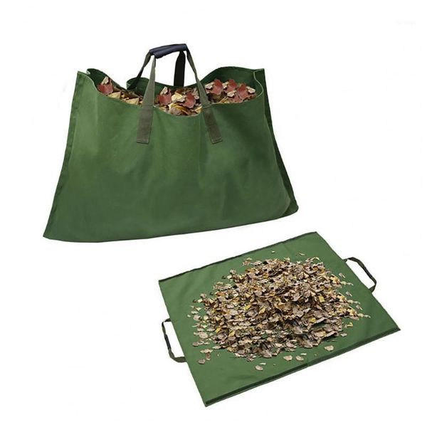 Dans 1 sac de rangement de feuilles étanche jardin résistant à la déchirure pelouse poubelle accessoires sacs de jardin