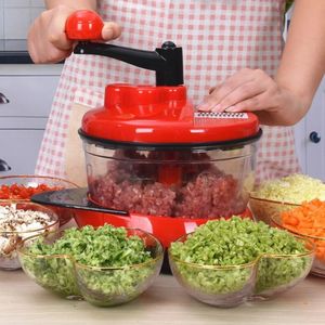 In 3 1 Groente Chopper Potato Slicer Keukengadget Handmatige keukenmachine Knoflookbreker Ui Cutter Vleesmolen 240105 Groter 24005