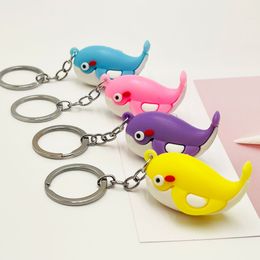 In bulk cartoon walvis sleutelhangers hanger Soft PVC rubberen poppenzak auto sleutelhangers sieraden student cadeau