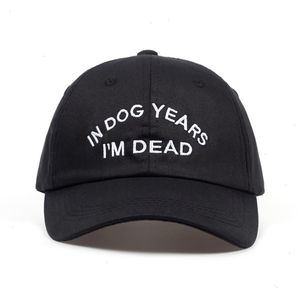 In Dog Years Im Dead Baseball Cap Borduurwerk Vader Hoed 100 Katoen Buzzwords Snapback Unisex Modieus Verstelbaar