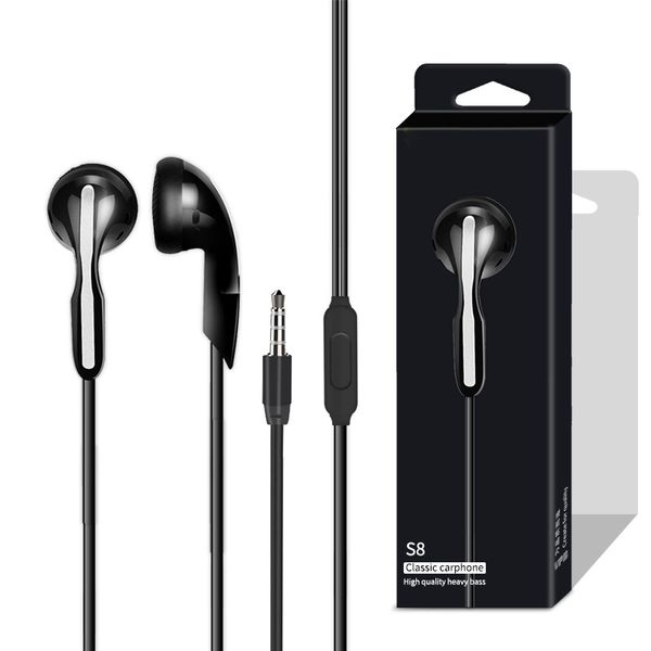 Écouteurs intra-auriculaires 3.5mm casque pour S8 écouteurs avec micro contrôle du Volume écouteur pour Iphone 7 8 X Samsung Android téléphone écouteur