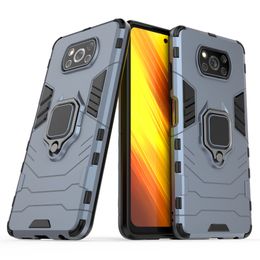 Ringhouder Kickstand Cover Case Armor Rugged Dual Layer voor Oppo Realme X7 Pro Vind X3 Reno 5Z 5G 50pcs / lot
