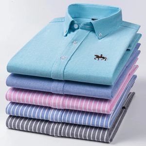 In overhemd oversize 6xl lange mouwen voor mannen 100% katoen Oxford tops slim fit formeel effen overhemd mode kantoorkleding 240312