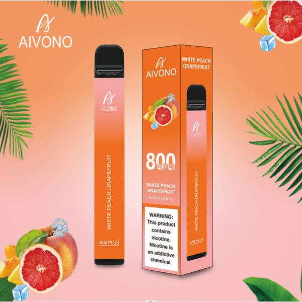 En stock 100% d'origine AIVONO AIM plus 800 Puffs Puffes Dispostables E Cigarettes Pod Dispositif E Vaporisateur Liquide 3,2 ml Cartridge Vape Pen Kit OEM ODM